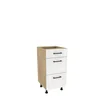 Szafka kuchenna BOSTON DSH-40-2W-1N dąb cremona / Tafla akryl biały połysk | Mebelbos