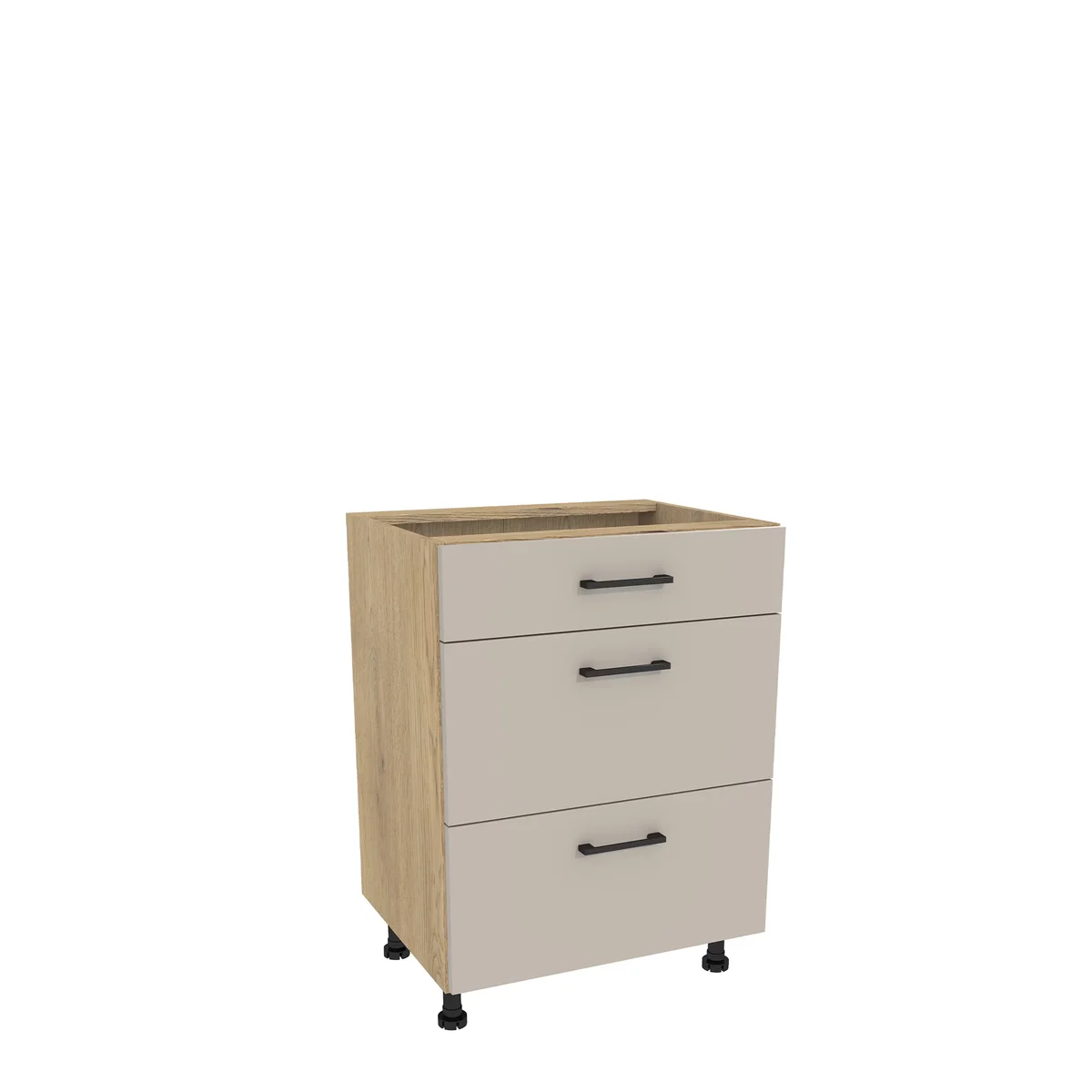 Szafka kuchenna BOSTON DSH-60-2W-1N dąb cremona / Tafla kaszmir | Mebelbos