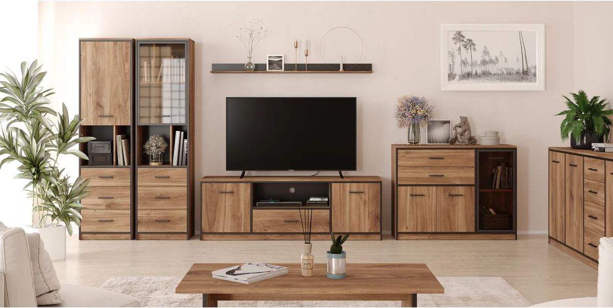 Komoda AMBER 1w2d2s dąb castello | Mebelbos — zdjęcie 2