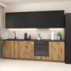 Szafka kuchenna BOSTON GOK-60 okap dąb evok / Ryfla PVC czarny mat | Mebelbos — zdjęcie 2