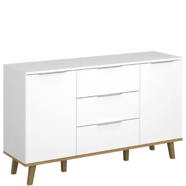 Komoda NEPTUN 2d3s biały / dąb kamienny | Mebelbos
