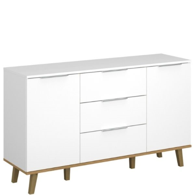 Komoda NEPTUN 2d3s biały / dąb kamienny | Mebelbos