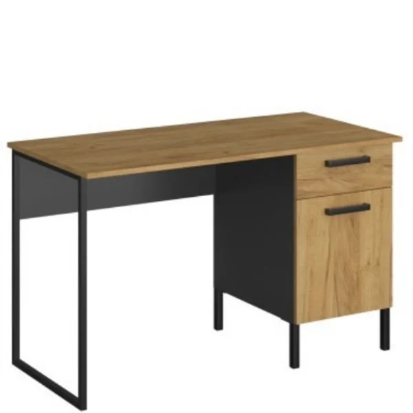 Biurko SANTES 1d1s/120 dąb craft złoty / antracyt | Mebelbos