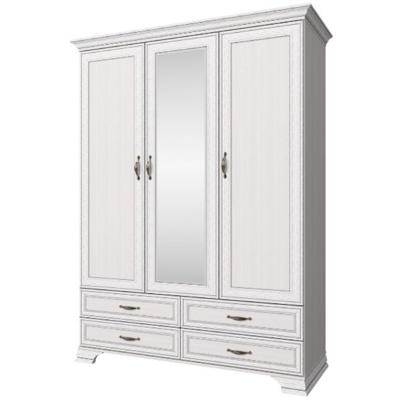 Szafa TIFFANY z lustrem 3d4s woodline krem | Mebelbos — zdjęcie 3