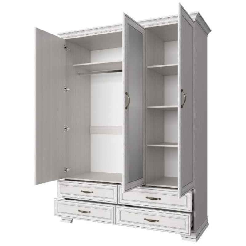 Szafa TIFFANY z lustrem 3d4s woodline krem | Mebelbos — zdjęcie 5