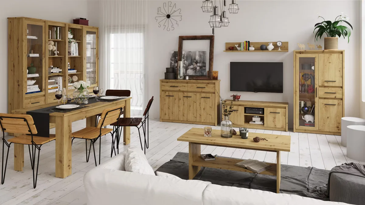Komoda AYSON 3d2s dąb artisan | Mebelbos — zdjęcie 2