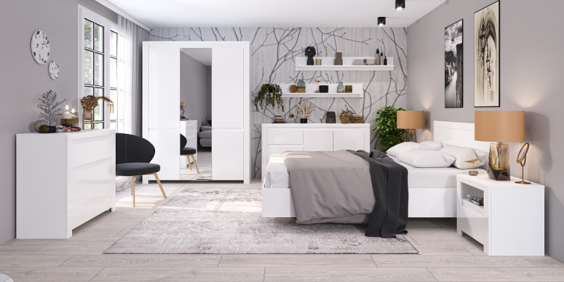 Komoda LINGO 2d3s [E] biały połysk | Mebelbos — zdjęcie 2