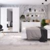 Szafa LINGO z lustrem 5d [F] biały połysk | Mebelbos — zdjęcie 2