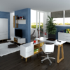 Komoda NEPTUN 2s/134 biały / dąb kamienny | Mebelbos — zdjęcie 2