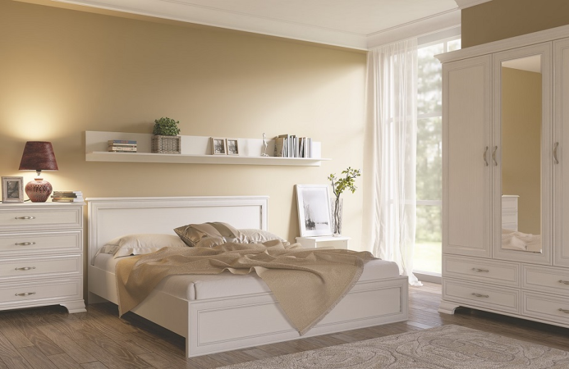 Łoże TIFFANY 160 woodline krem | Mebelbos — zdjęcie 4