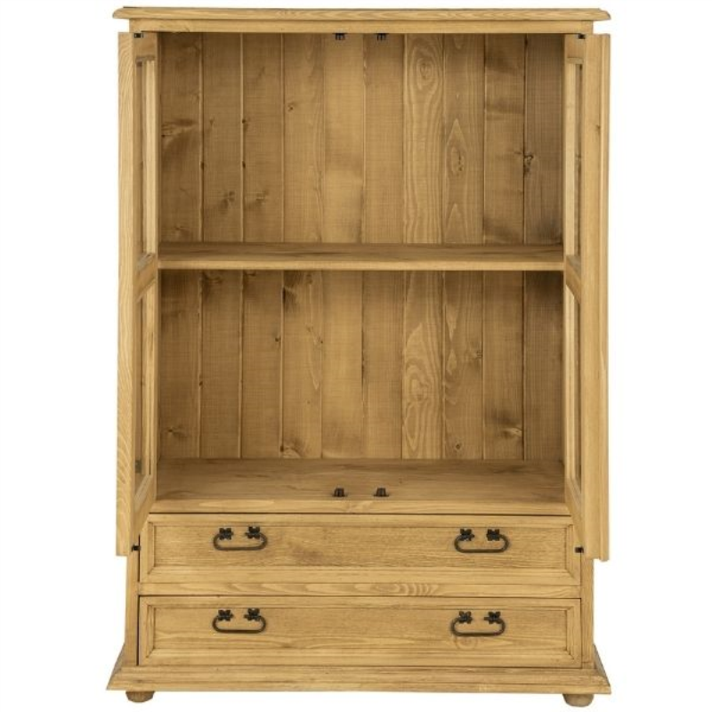 Witryna CLASSIC WOOD niska 2w2s sosna miodowa | Mebelbos — zdjęcie 4