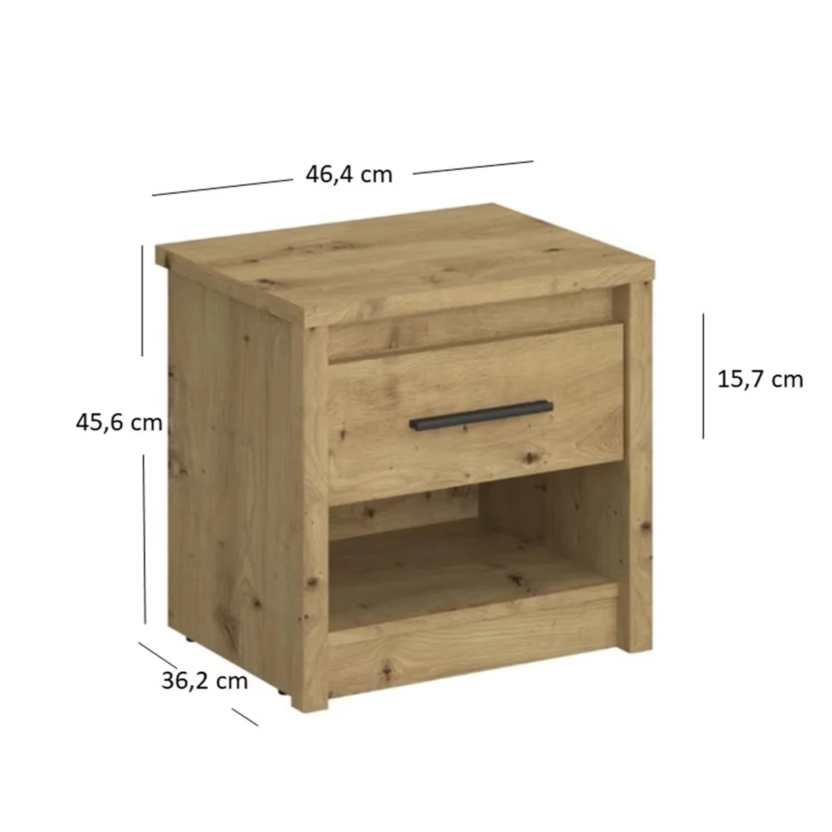 Szafka AYSON nocna 1s dąb artisan | Mebelbos — zdjęcie 4 Szafka AYSON nocna 1s dąb artisan | Mebelbos — zdjęcie 4