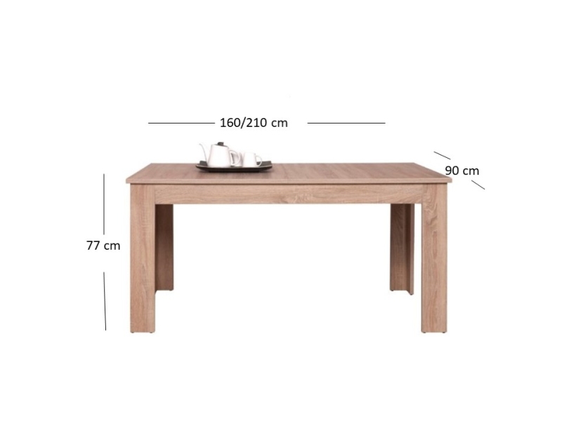 Stół GRESS rozkładany 160/210 dąb sonoma | Mebelbos — zdjęcie 3
