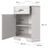 Komoda TIFFANY narożna 1d1s woodline krem | Mebelbos — zdjęcie 3 Komoda TIFFANY narożna 1d1s woodline krem | Mebelbos — zdjęcie 3