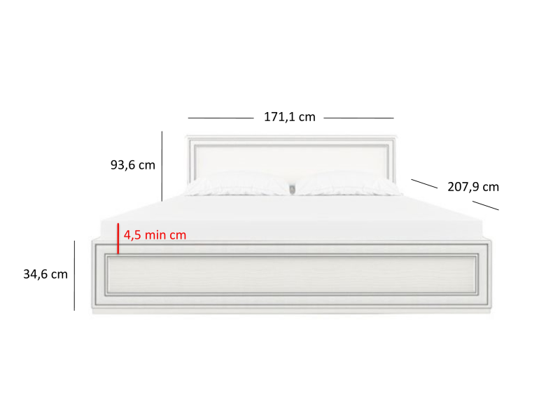 Łoże TIFFANY 160 woodline krem | Mebelbos — zdjęcie 3