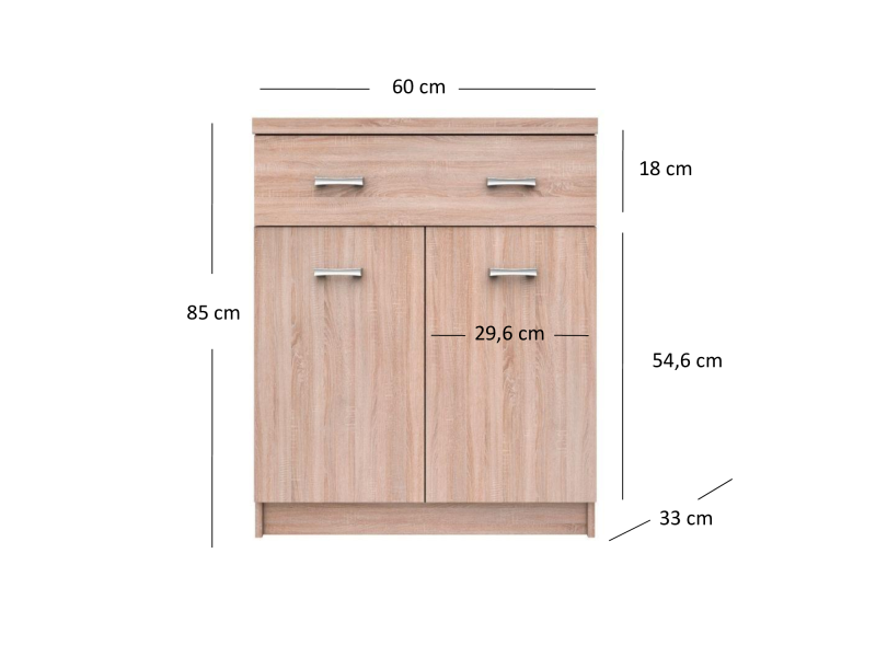 Komoda TOP MIX 2d1s/60 dąb sonoma | Mebelbos — zdjęcie 4