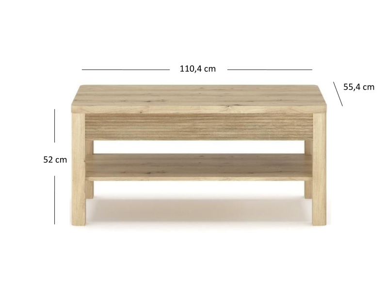 Ława MORIS 110 dąb artisan | Mebelbos — zdjęcie 3