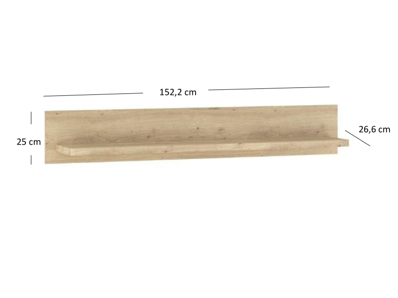 Półka MORIS 150 dąb artisan | Mebelbos — zdjęcie 4 Półka MORIS 150 dąb artisan | Mebelbos — zdjęcie 4