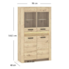 Witryna MORIS niska 2d2w + LED dąb artisan | Mebelbos — zdjęcie 4 Witryna MORIS niska 2d2w + LED dąb artisan | Mebelbos — zdjęcie 4