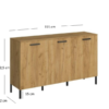Komoda SANTES 3d dąb craft złoty / antracyt | Mebelbos — zdjęcie 3 Komoda SANTES 3d dąb craft złoty / antracyt | Mebelbos — zdjęcie 3