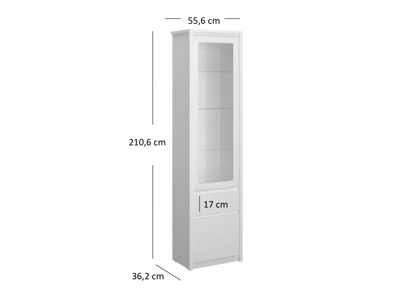 Witryna ERDEN 1d1w1s biały | Mebelbos — zdjęcie 4