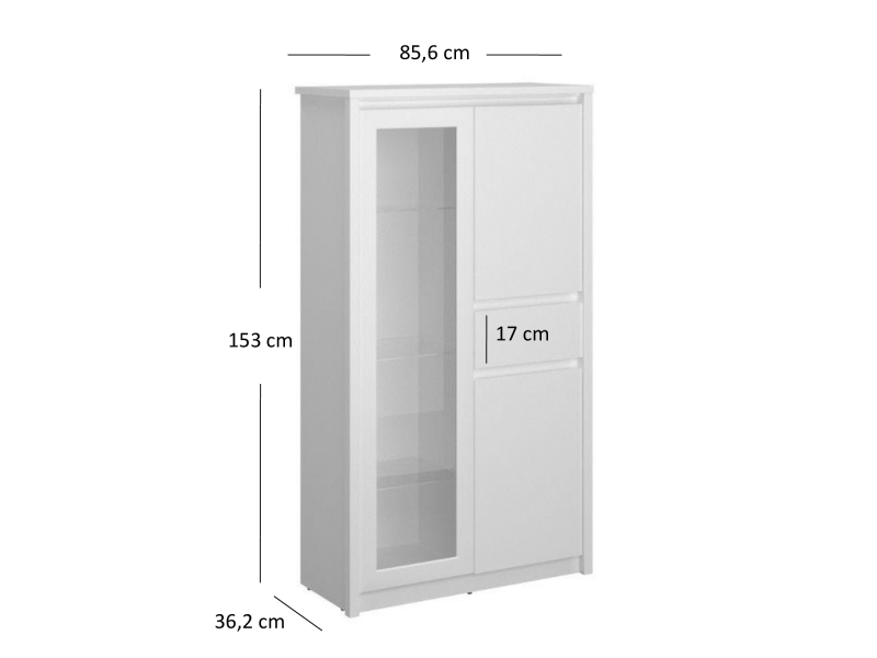 Witryna ERDEN niska 2d1w1s biały | Mebelbos — zdjęcie 5