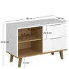 Komoda NEPTUN 2s/90 biały / dąb kamienny | Mebelbos — zdjęcie 3