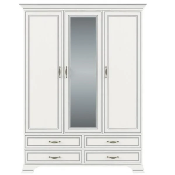 Szafa TIFFANY z lustrem 3d4s woodline krem | Mebelbos