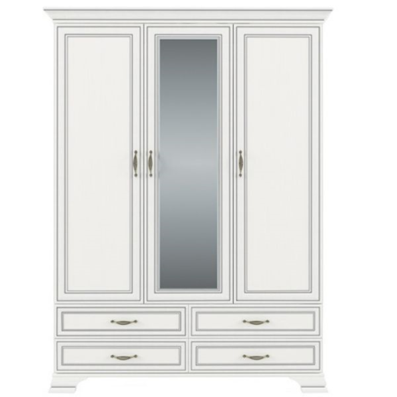 Szafa TIFFANY z lustrem 3d4s woodline krem | Mebelbos