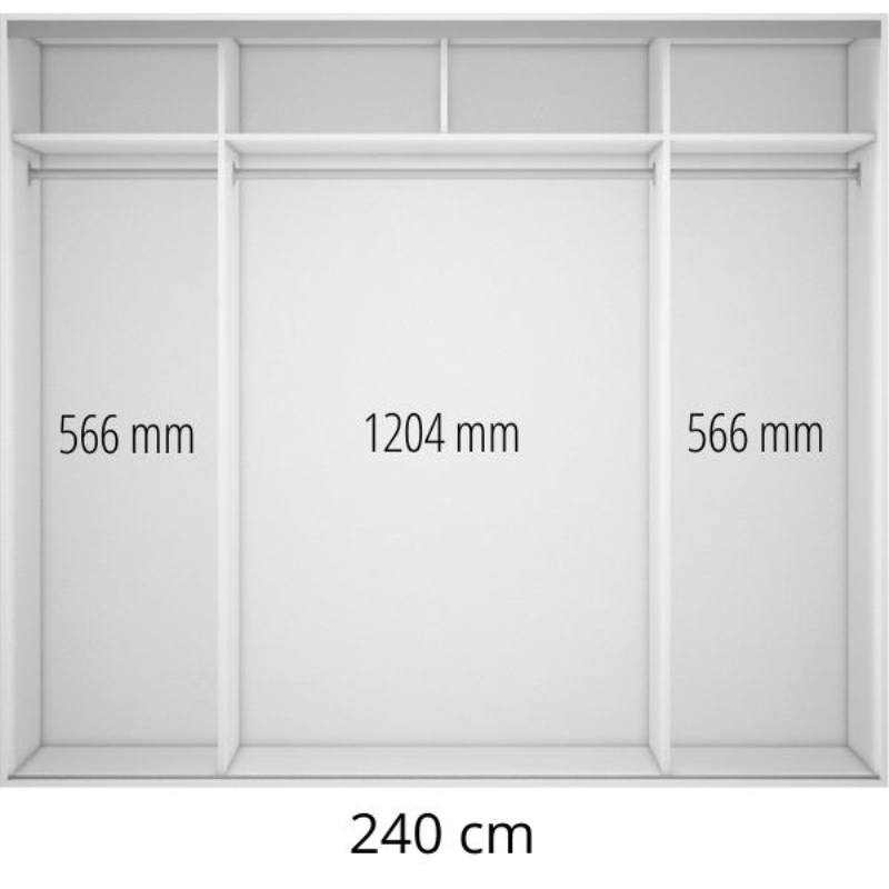 Korpus szafy 240x210 biały | Mebelbos — zdjęcie 2