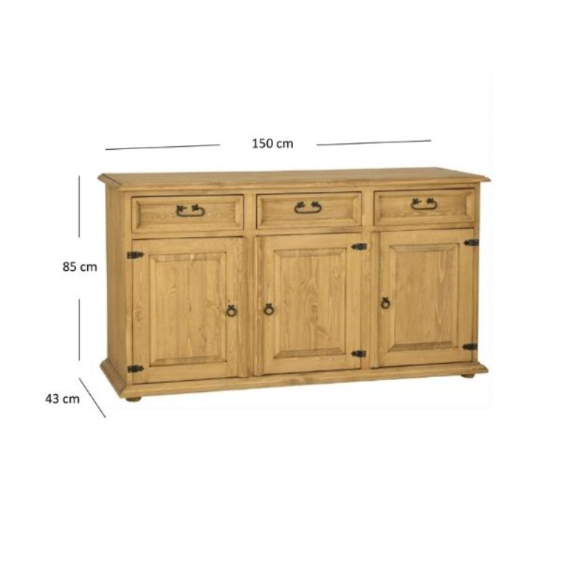 Komoda CLASSIC WOOD 3d3s sosna miodowa | Mebelbos — zdjęcie 4