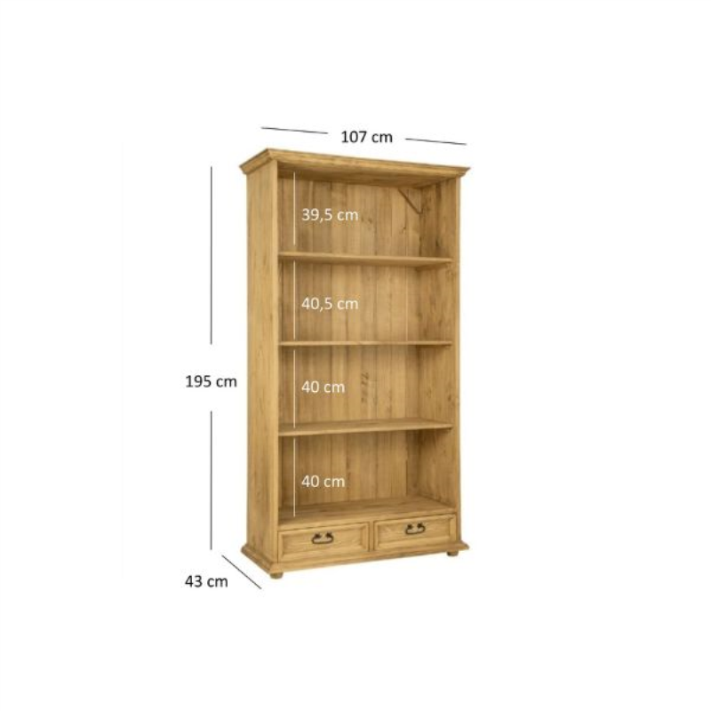 Regał CLASSIC WOOD otwarty 100 sosna miodowa | Mebelbos — zdjęcie 4