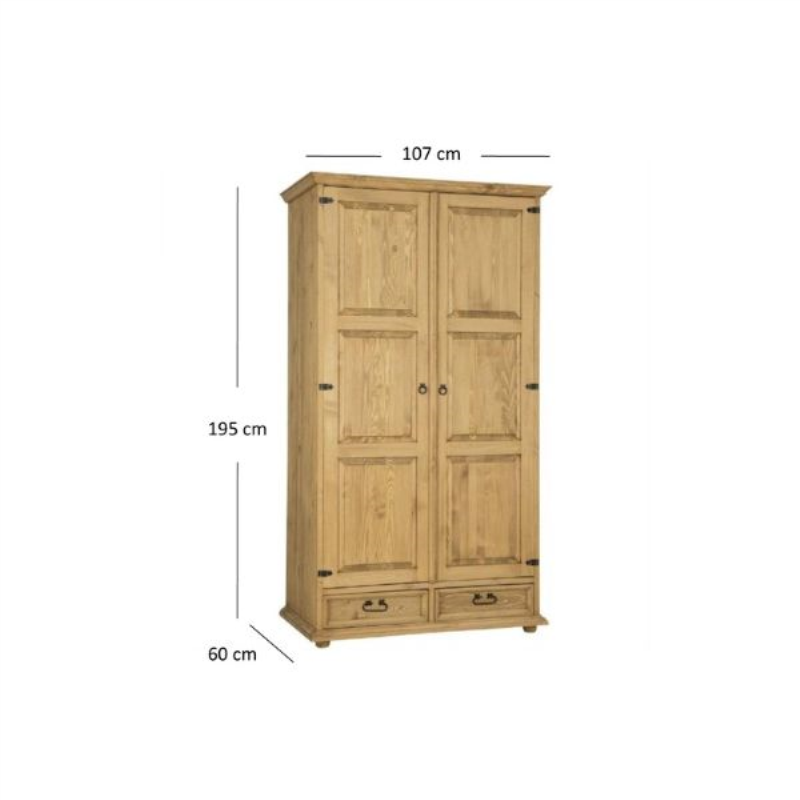Szafa CLASSIC WOOD 2d2s sosna miodowa | Mebelbos — zdjęcie 3