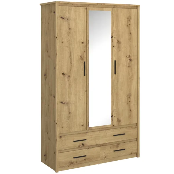 Szafa AYSON z lustrem 3d4s dąb artisan | Mebelbos