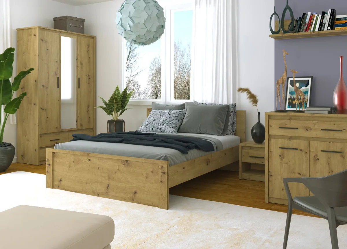 Łoże AYSON 160 dąb artisan | Mebelbos — zdjęcie 4