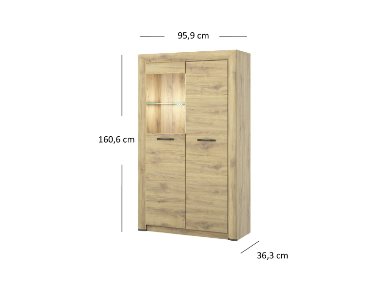 Witryna SAPORI niska 1d1w dąb navarra | Mebelbos — zdjęcie 4