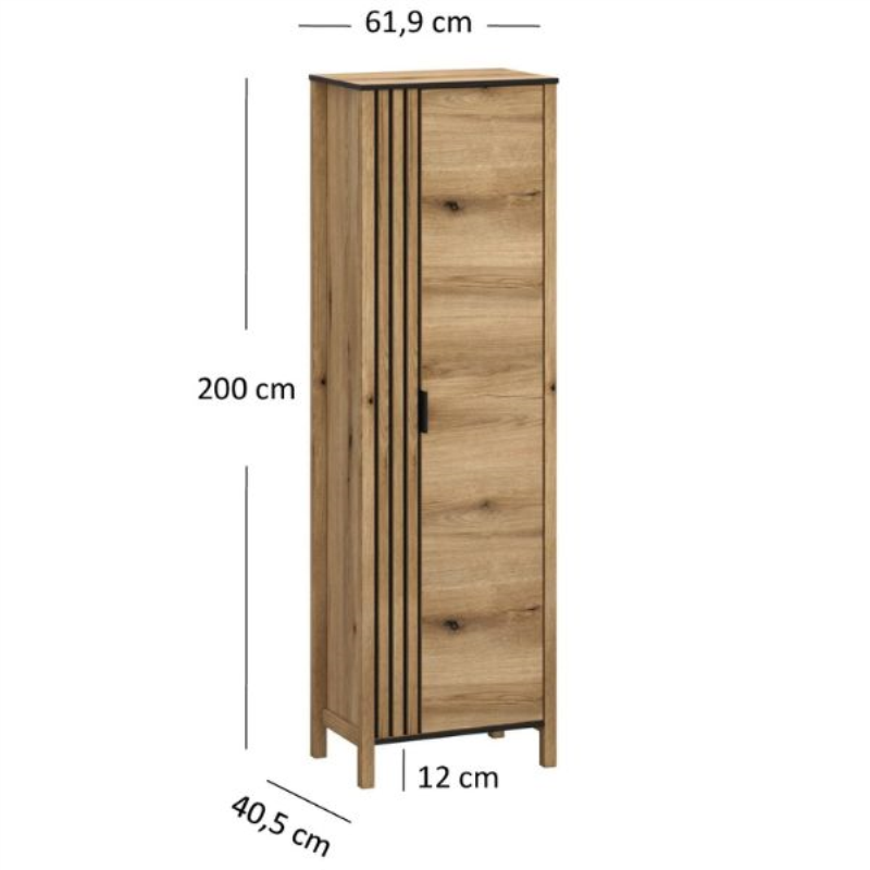 Regał HELIX 1d prawy [V2] dąb evok | Mebelbos — zdjęcie 3