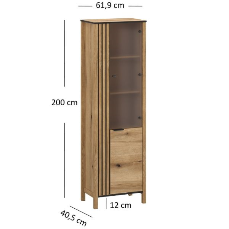 Witryna HELIX 1d1w prawa [A2] dąb evok | Mebelbos — zdjęcie 4